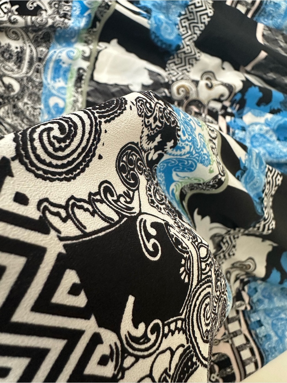 Hale Bob Blue, Black & Green Printed Maxi Dress - Picture 3 of 5